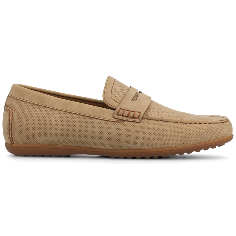 Vance Yates Perforated Slip-on Driving Penny Loafer