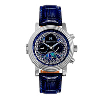 Heritor Automatic Legacy Leather-Band Watch with Day/Date