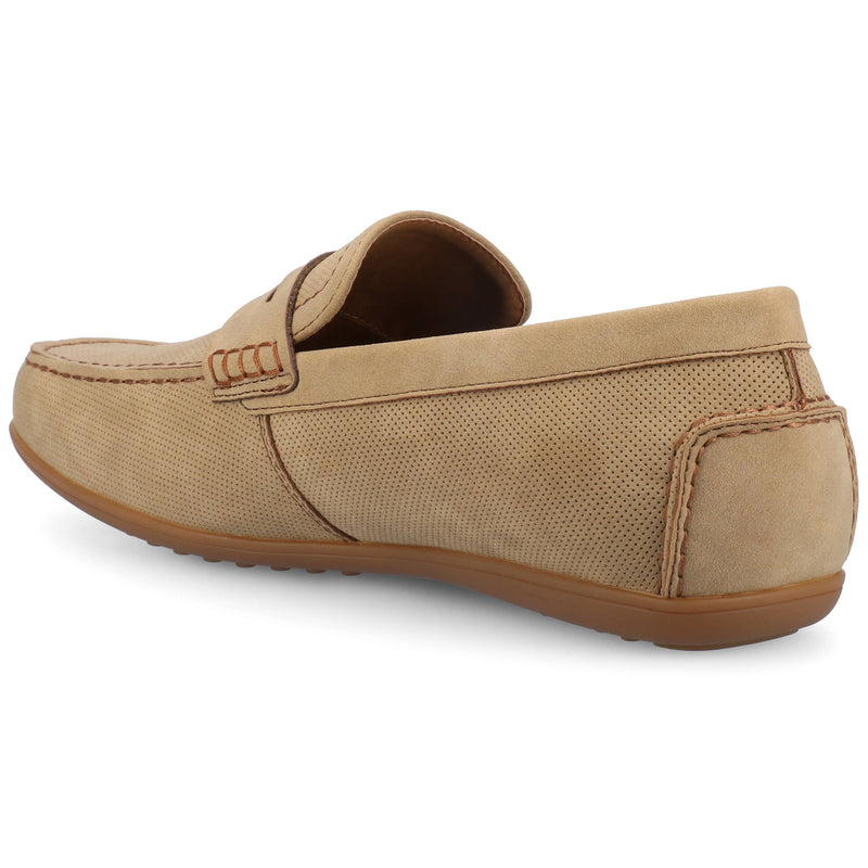 Vance Yates Perforated Slip-on Driving Penny Loafer