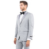 Gray Zegarie Notch Lapel Tuxedo Jacket For Men - Bundle Bus