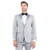 Gray Zegarie Notch Lapel Tuxedo Jacket For Men - Bundle Bus