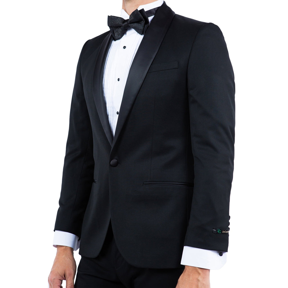 Gray Zegarie Shawl Collar Tuxedo Jacket For Men - Bundle Bus