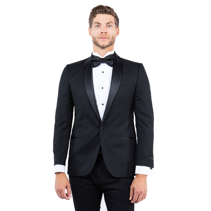 Gray Zegarie Shawl Collar Tuxedo Jacket For Men - Bundle Bus