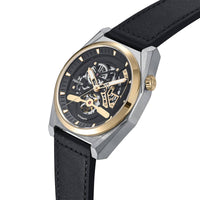Heritor Automatic Amadeus Semi - Skeleton Leather - Band Watch - Bundle Bus