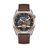 Heritor Automatic Amadeus Semi - Skeleton Leather - Band Watch - Bundle Bus