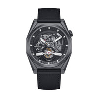 Heritor Automatic Amadeus Semi - Skeleton Leather - Band Watch - Bundle Bus