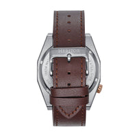 Heritor Automatic Amadeus Semi - Skeleton Leather - Band Watch - Bundle Bus
