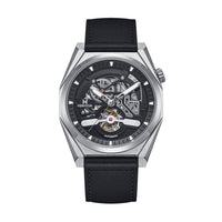 Heritor Automatic Amadeus Semi - Skeleton Leather - Band Watch - Bundle Bus