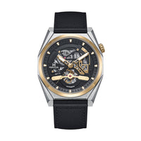 Heritor Automatic Amadeus Semi - Skeleton Leather - Band Watch - Bundle Bus