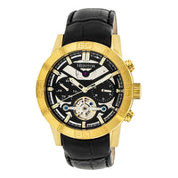 Heritor Automatic Hannibal Semi - Skeleton Leather - Band Watch - Bundle Bus