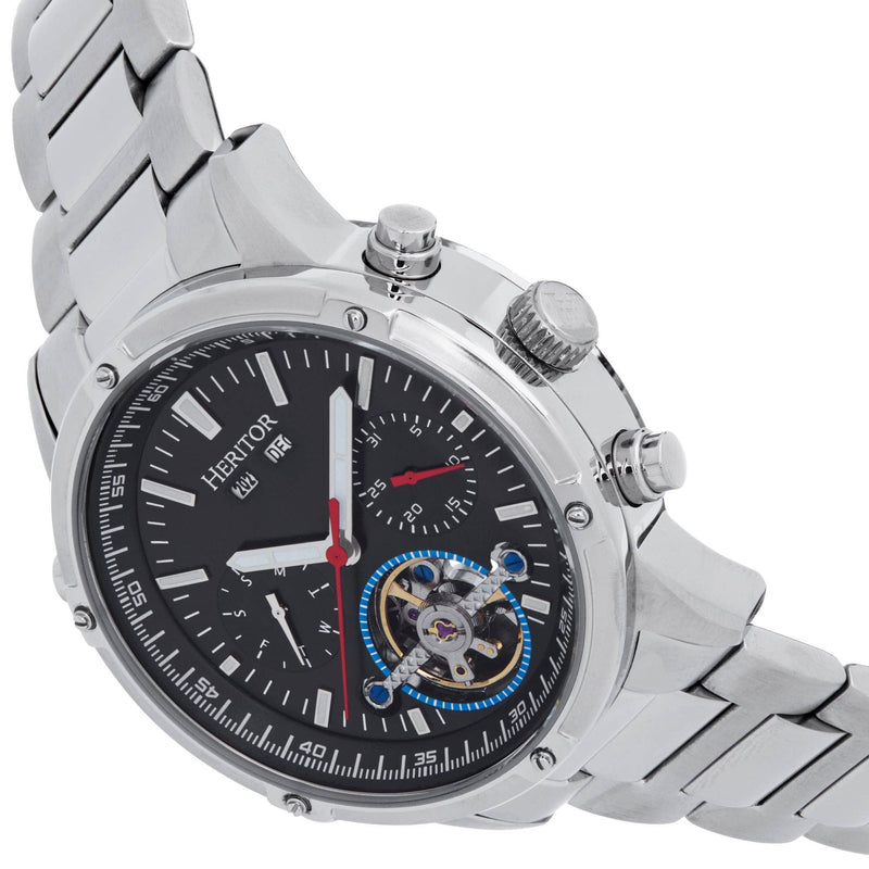 Heritor Automatic Wilhelm Semi - Skeleton Bracelet Watch - Bundle Bus