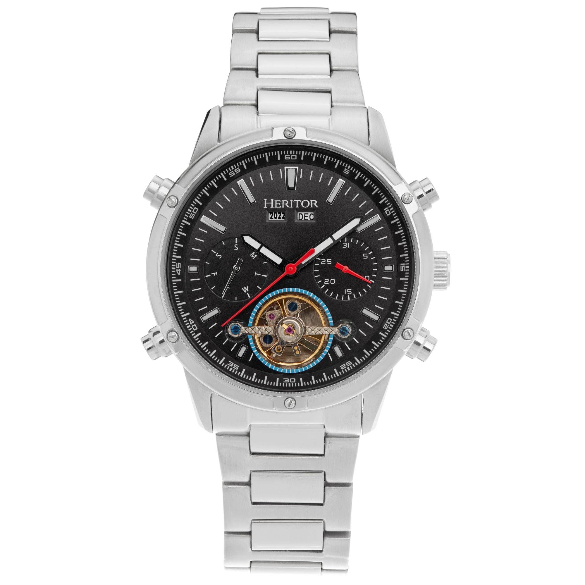 Heritor Automatic Wilhelm Semi - Skeleton Bracelet Watch - Bundle Bus
