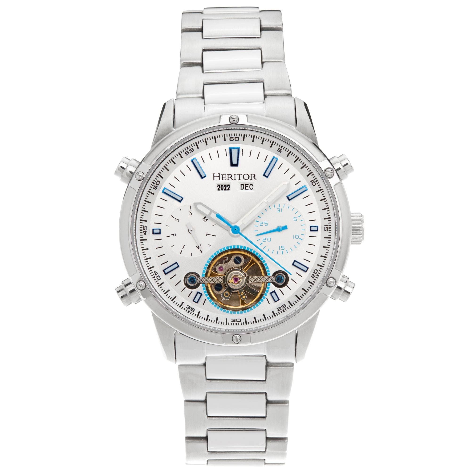 Heritor Automatic Wilhelm Semi - Skeleton Bracelet Watch - Bundle Bus