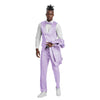 Lavender Solid Shiny U - Shape Vest Mens - suit - Bundle Bus