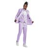 Lavender Solid Shiny U - Shape Vest Mens - suit - Bundle Bus