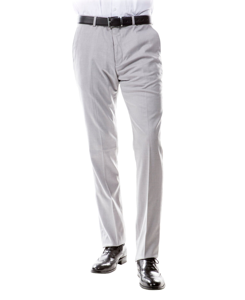 Light Grey Zegarie Suit Separates Solid Men's Dress Pants - Bundle Bus