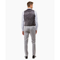 Light Grey Zegarie Suit Separates Solid Men's Vests For Men - Bundle Bus