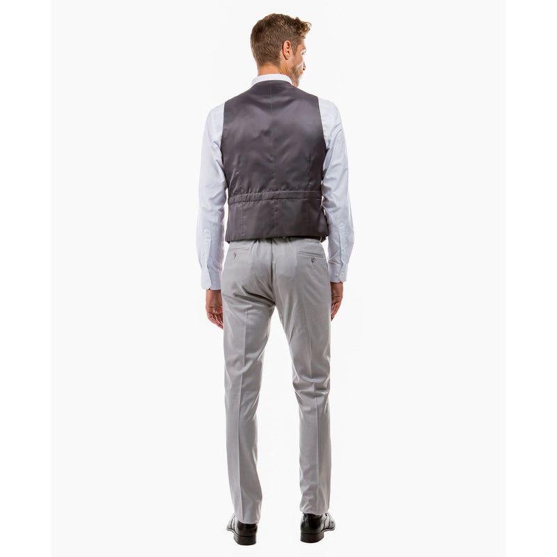 Light Grey Zegarie Suit Separates Solid Men's Vests For Men - Bundle Bus