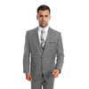 Lt. Gray Solid Mens Suit 2 - PC Regular Modern Fit - Bundle Bus