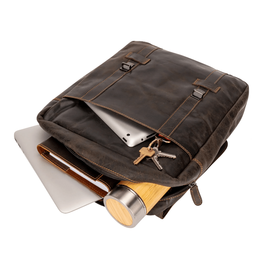 Melbourne Leather Laptop Backpack - Bundle Bus
