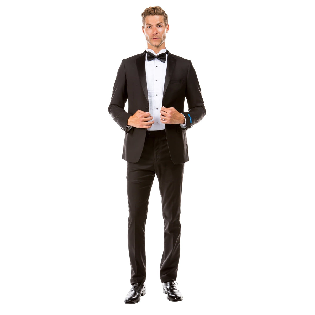 Men's 2pc Tuxedo Set w/ Satin Notch Lapel - Bundle Bus