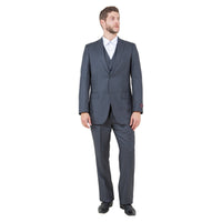 Men's Modern - Fit 3pc Pinstripe Suit, Notch Lapel - Bundle Bus