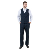 Men's Modern - Fit 3pc Pinstripe Suit, Notch Lapel - Bundle Bus