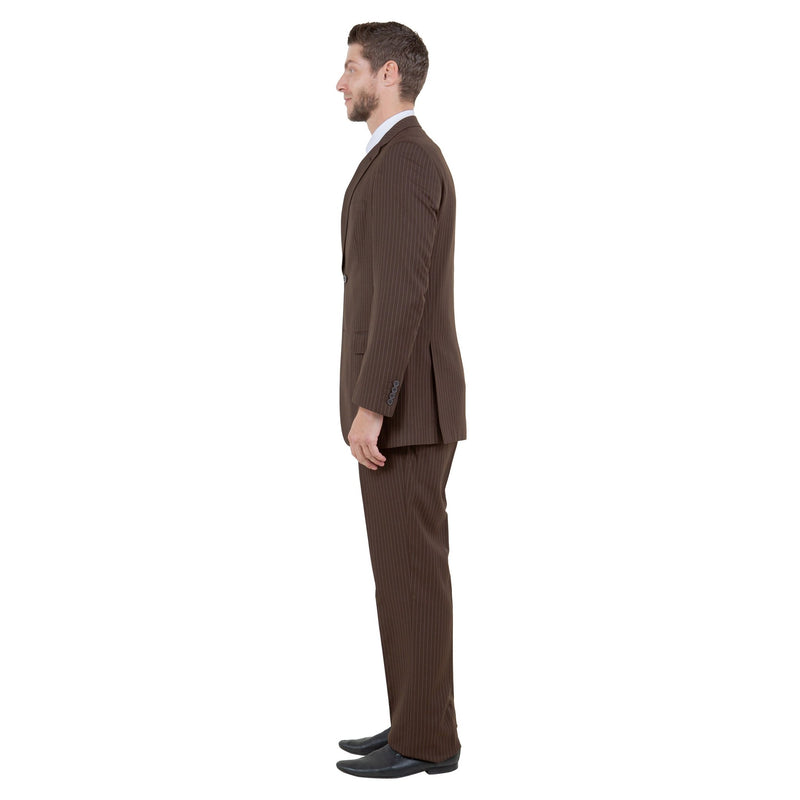Men's Modern - Fit 3pc Pinstripe Suit, Notch Lapel - Bundle Bus