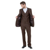 Men's Modern - Fit 3pc Pinstripe Suit, Notch Lapel - Bundle Bus