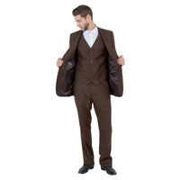 Men's Modern - Fit 3pc Pinstripe Suit, Notch Lapel - Bundle Bus