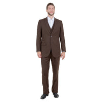 Men's Modern - Fit 3pc Pinstripe Suit, Notch Lapel - Bundle Bus