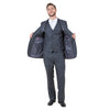 Men's Modern - Fit 3pc Pinstripe Suit, Notch Lapel - Bundle Bus