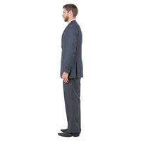Men's Modern - Fit 3pc Pinstripe Suit, Notch Lapel - Bundle Bus