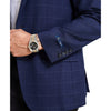 Men's Modern Fit Windowpane Sport Coat w/ Notch Lapel - Bundle Bus