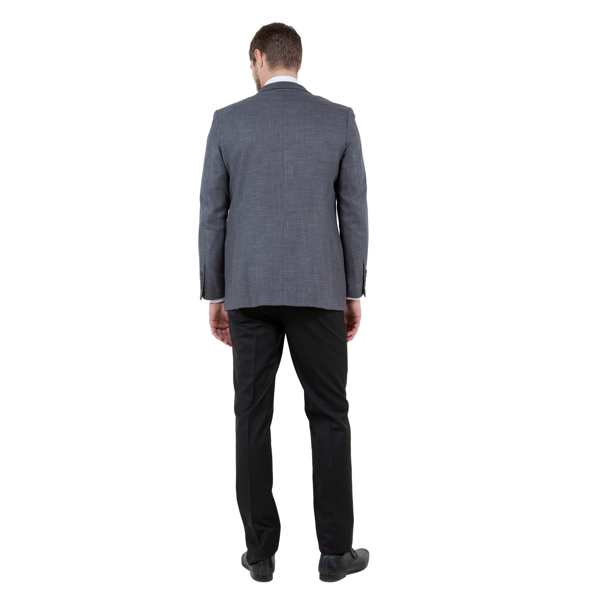 Mens Notch Lapel Blazer Only a Linen Look - Bundle Bus