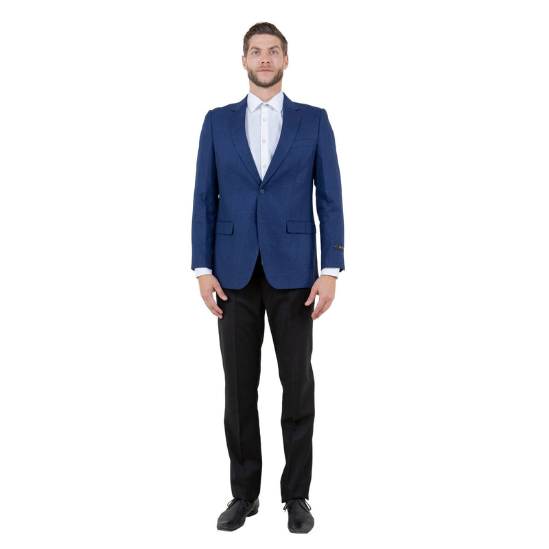 Mens Notch Lapel Blazer Only a Linen Look - Bundle Bus