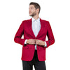 Mens Notch Lapel Blazer Only a Linen Look - Bundle Bus