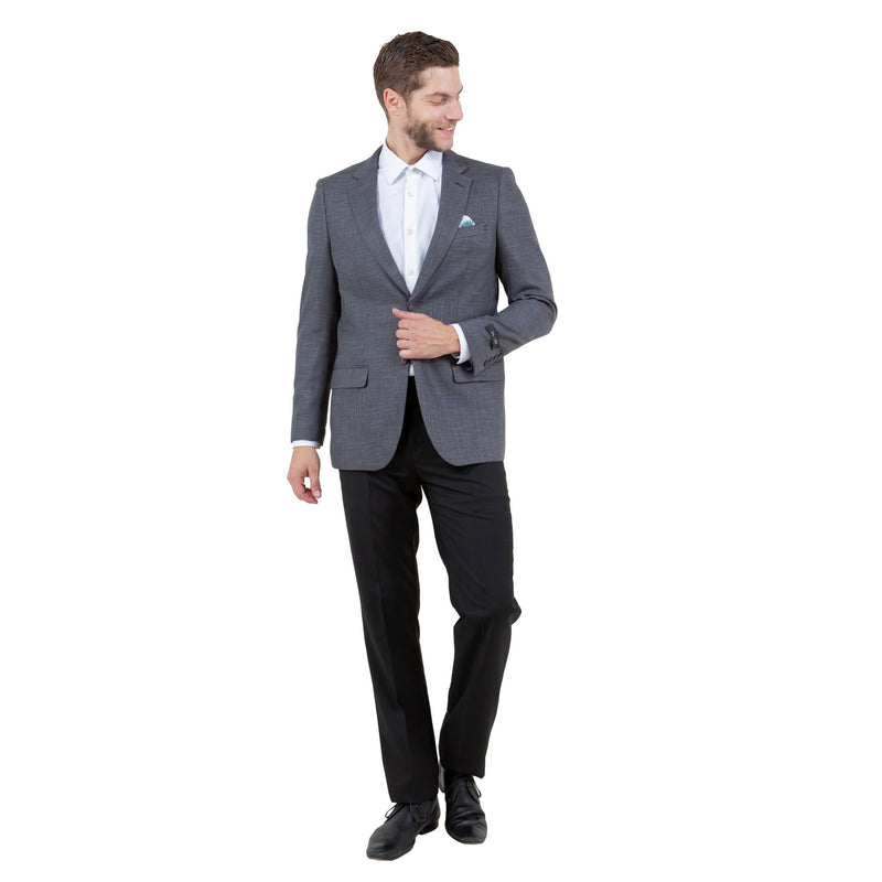 Mens Notch Lapel Blazer Only a Linen Look - Bundle Bus