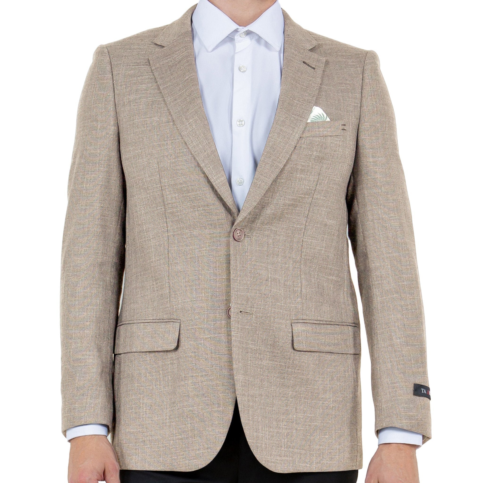 Mens Notch Lapel Blazer Only a Linen Look - Bundle Bus