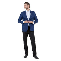 Mens Notch Lapel Blazer Only a Linen Look - Bundle Bus