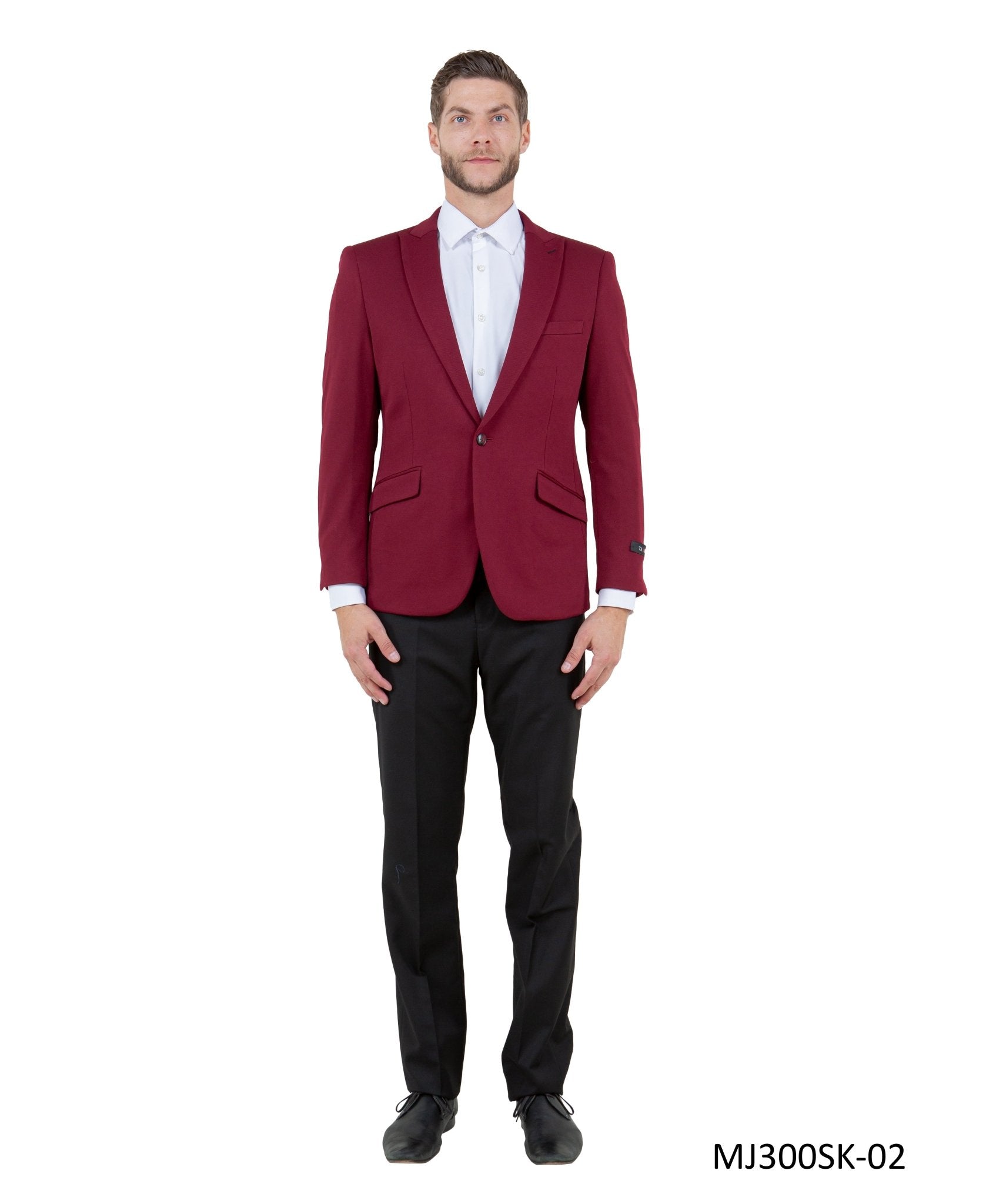 Mens Peak Lapel Blazer Only Solid Pattern - Bundle Bus