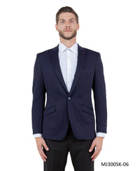 Mens Peak Lapel Blazer Only Solid Pattern - Bundle Bus