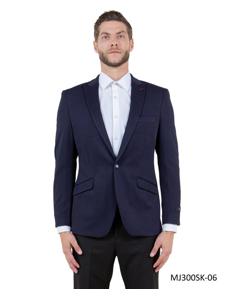 Mens Peak Lapel Blazer Only Solid Pattern - Bundle Bus