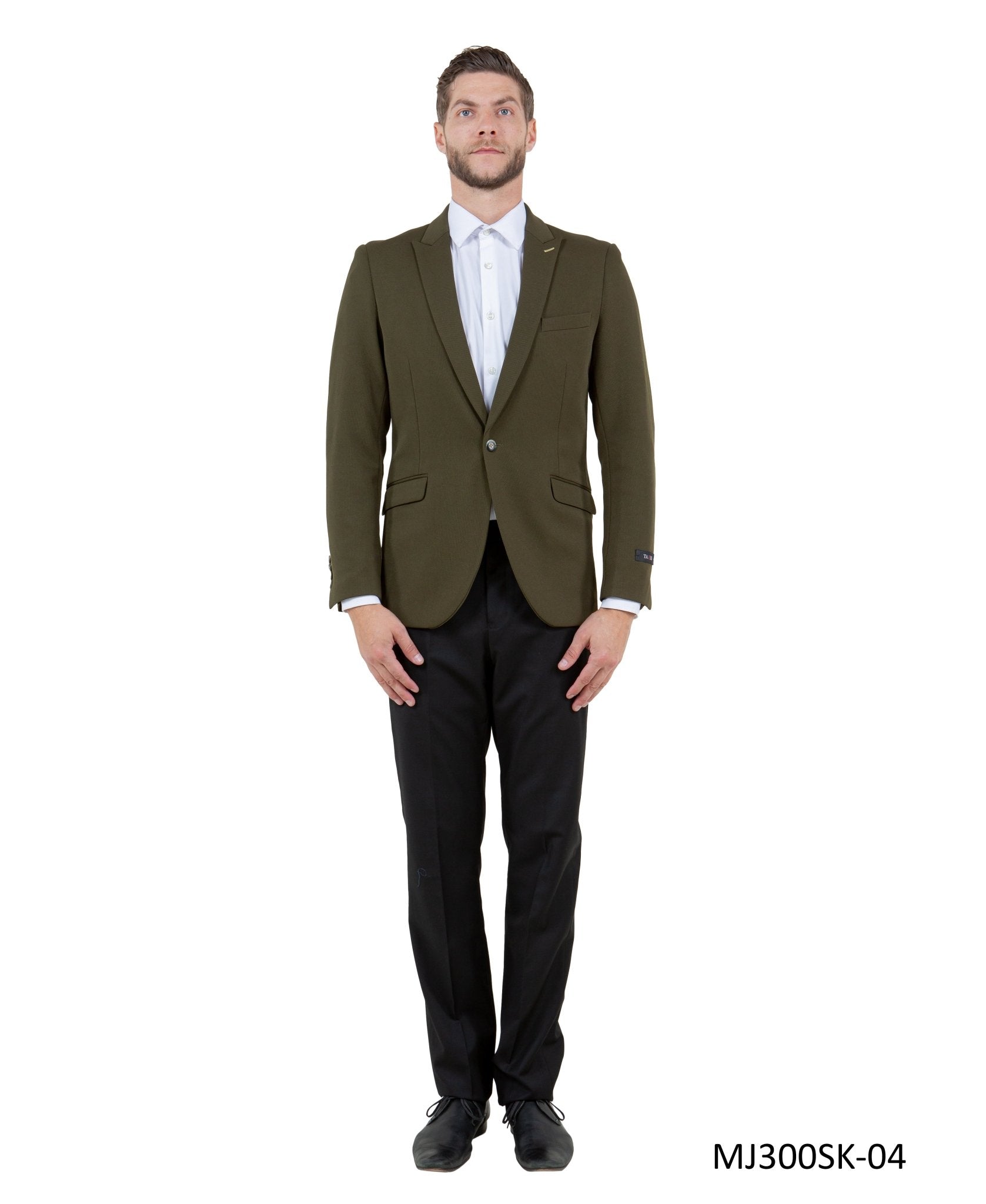 Mens Peak Lapel Blazer Only Solid Pattern - Bundle Bus