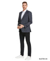 Men's Plaid Slim - Fit Blazer w/ Notch Lapel - Bundle Bus