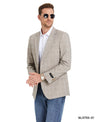 Men's Plaid Slim - Fit Blazer w/ Notch Lapel - Bundle Bus