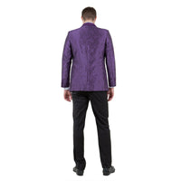 Mens Slim - Fit Solid Paisley Blazer Only w/ Shawl Collar - Bundle Bus