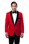 Men's Slim - Fit Tuxedo Sport Coat w/ Satin Shawl Lapel - Bundle Bus