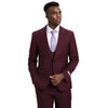 Men's Stacy Adams Hybrid - Fit 3pc Suit Set, Jacket Vest and Pants - Bundle Bus