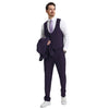 Men's Stacy Adams Hybrid - Fit 3pc Suit Set, Jacket Vest and Pants - Bundle Bus